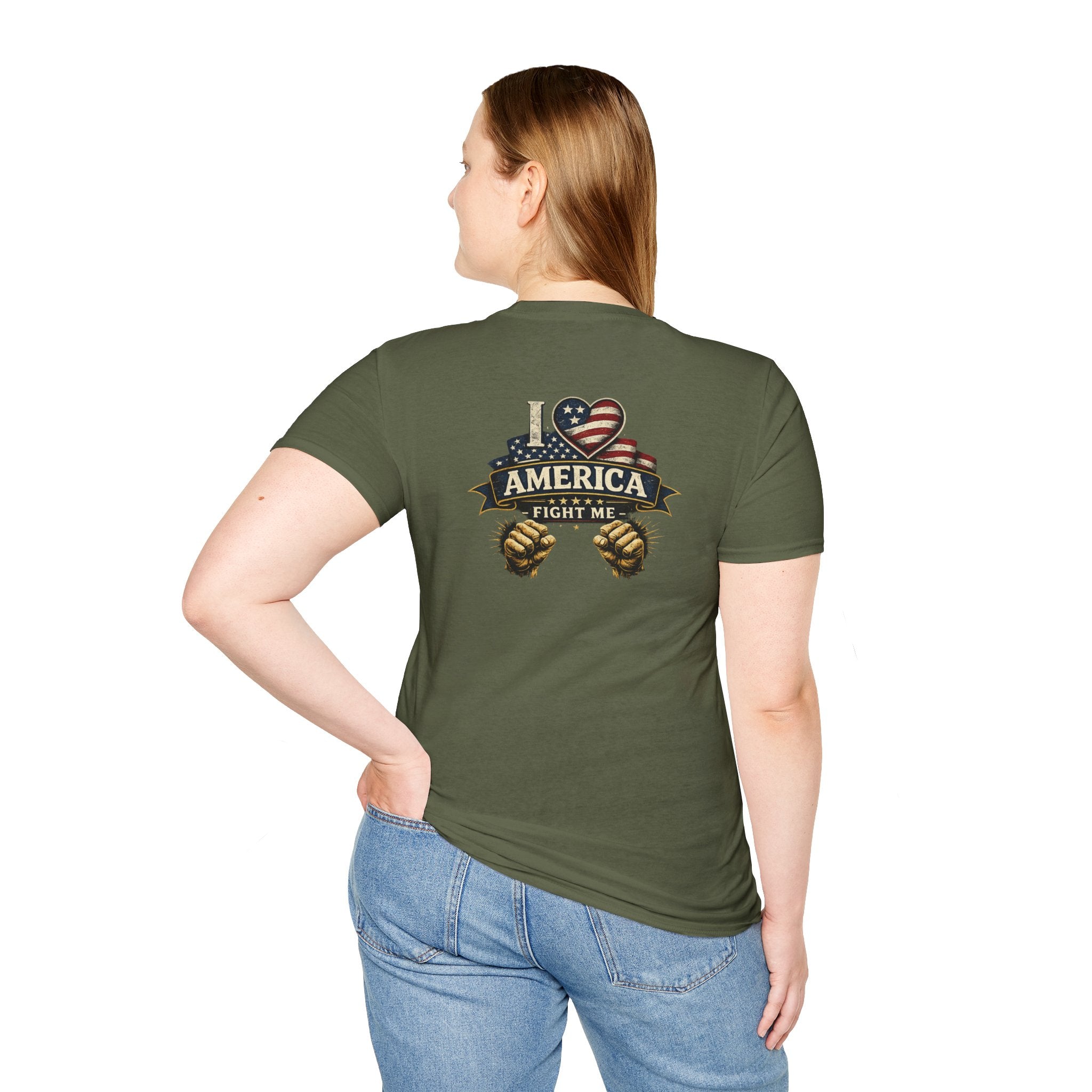 I love America Fight me T-Shirt