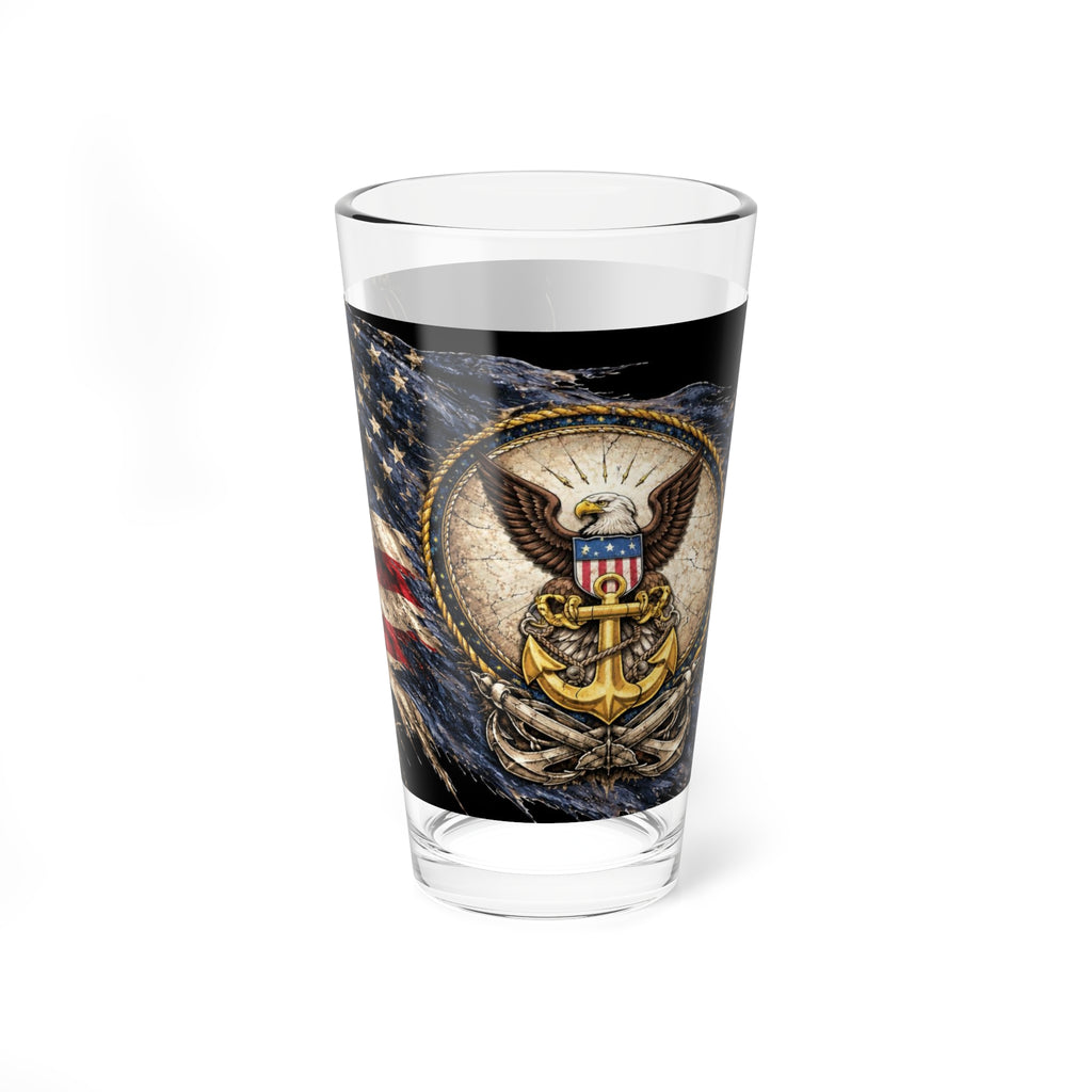 z-*US NAVY Flag Pint Glass, 16oz Collection