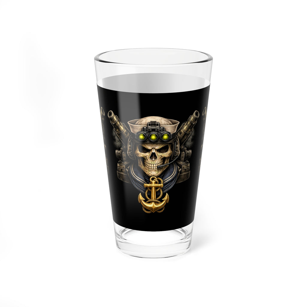 z-*US NAVY Skull Pint Mixing Glass, 16oz Collection