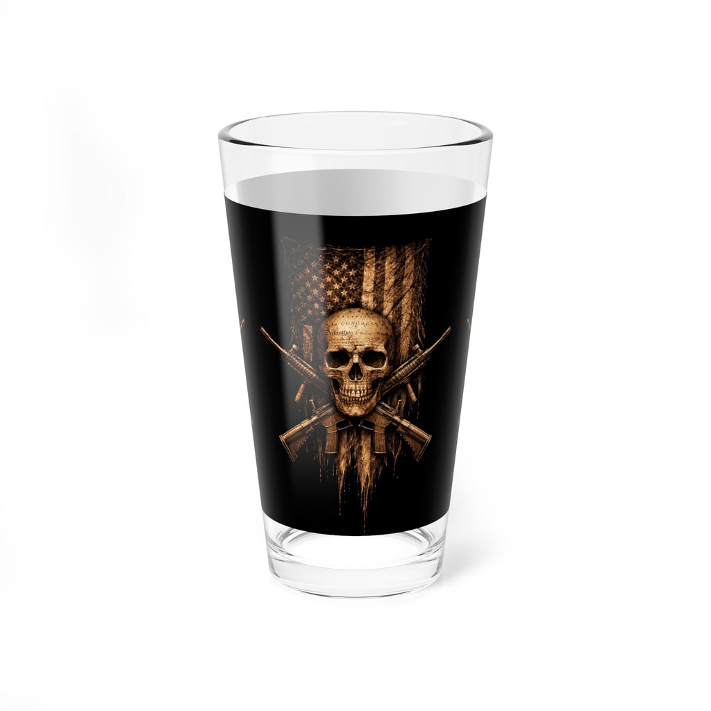 z-#1 Independence Skull Pint Glass, 16oz Collection