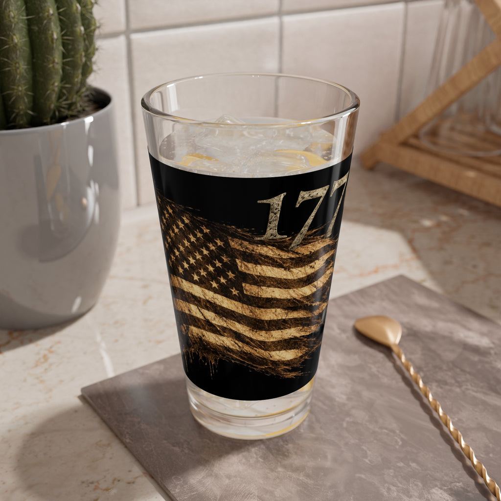 z-#2 Independence Flag 1776 Pint Glass, 16oz Collection