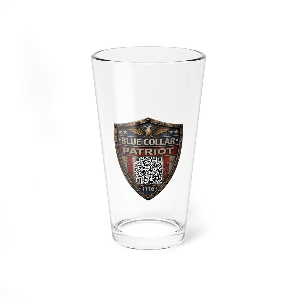 Blue Collar Patriot 1776 pint Glass, 16oz