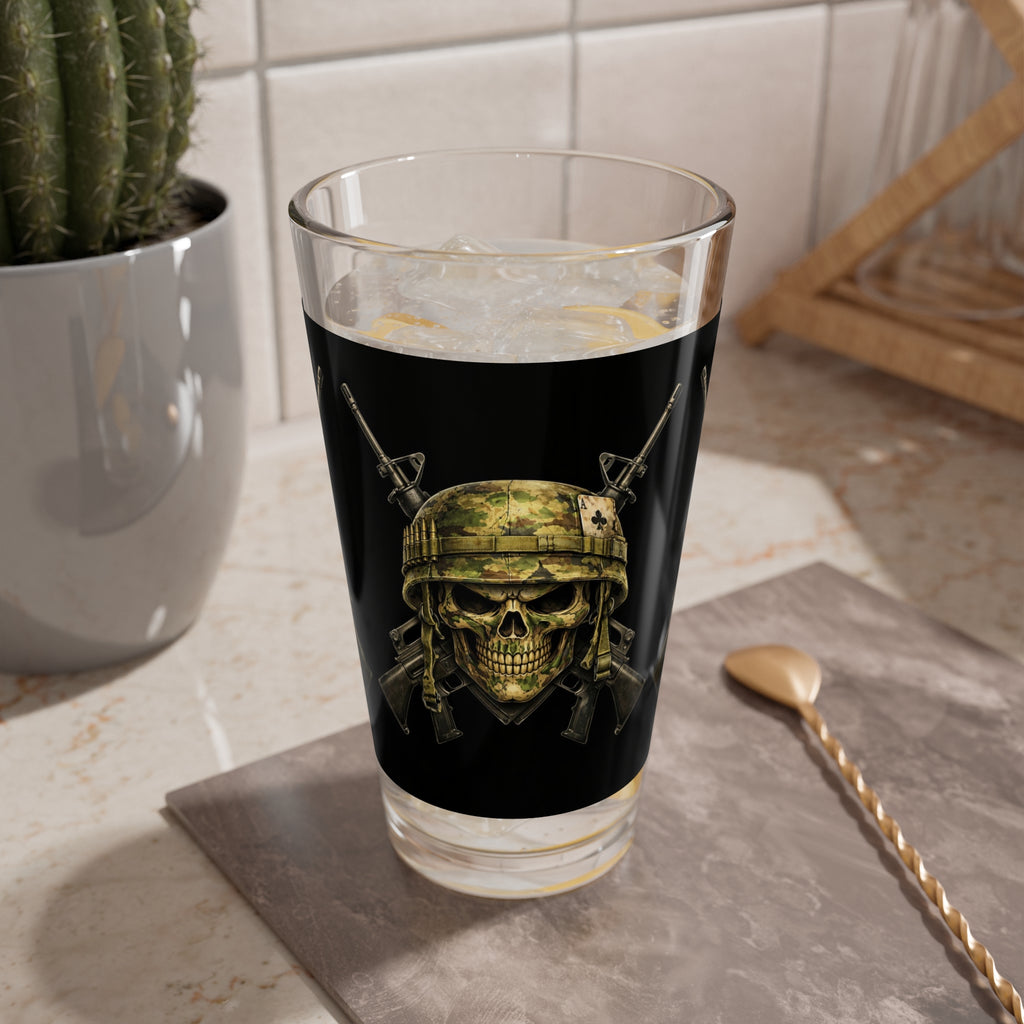 z-US ARMY Skull pint Glass, 16oz Collection