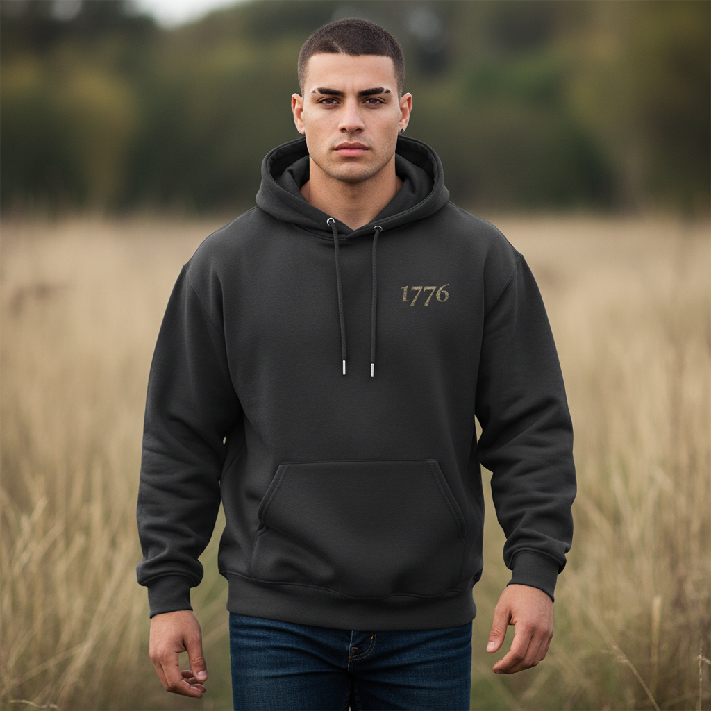 1776 Independence skull,  Premium Hoodie