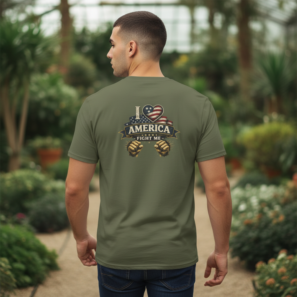 I love America Fight me T-Shirt