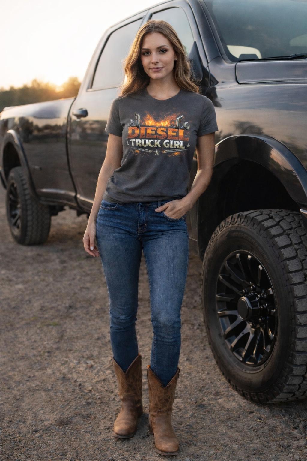 Women's Diesel Truck Girl  Tee
