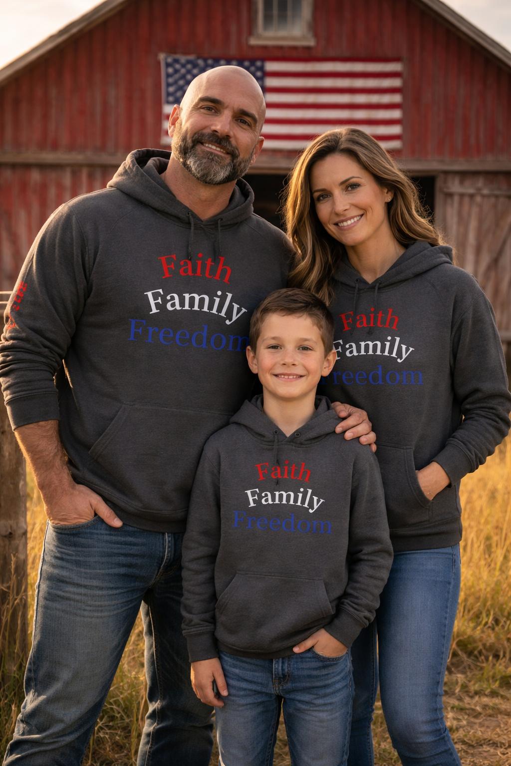 Faith Family Freedom Hooded Sweatshirt