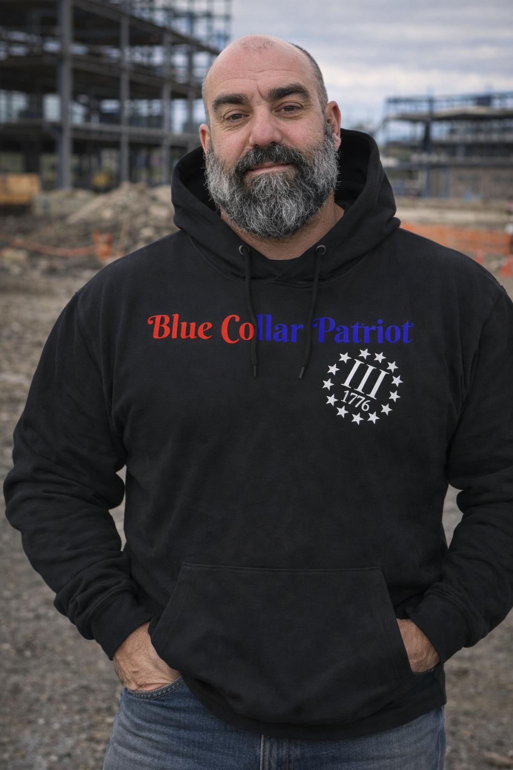 Blue Collar Patriot Hooded Sweatshirt