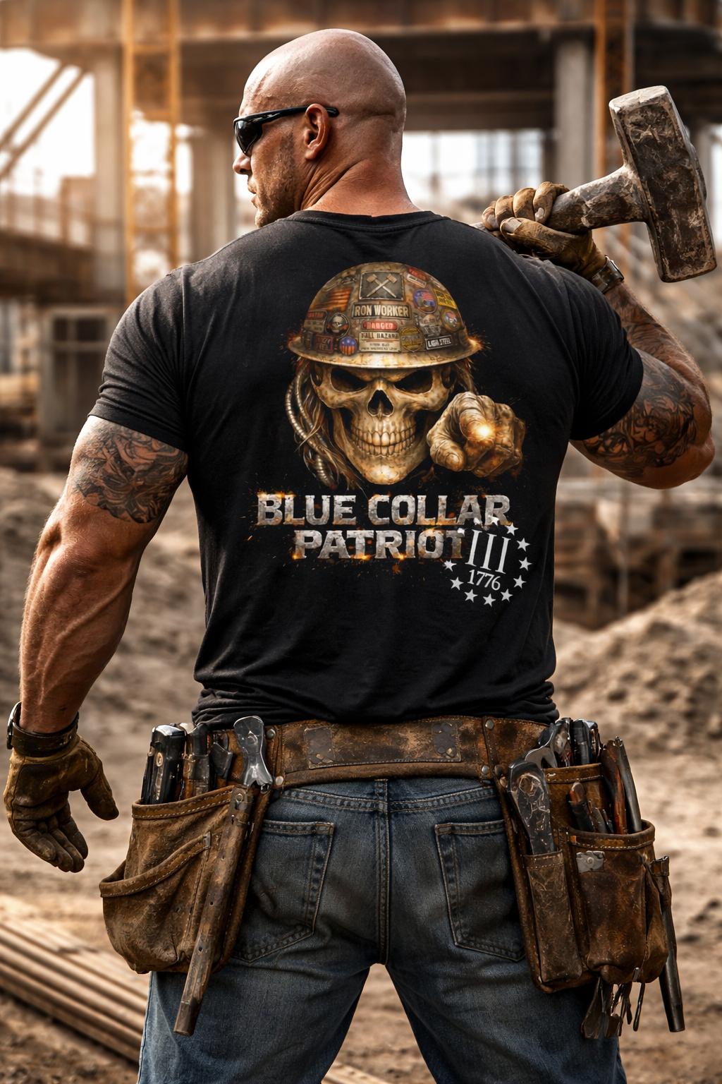 Blue Collar Patriot Working Mans T-shirt