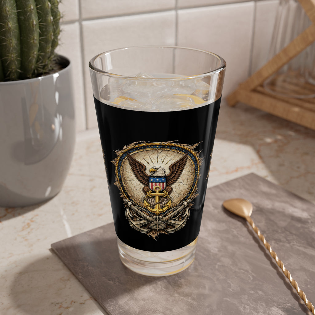 z-*US NAVY Pint Glass, 16oz Collection