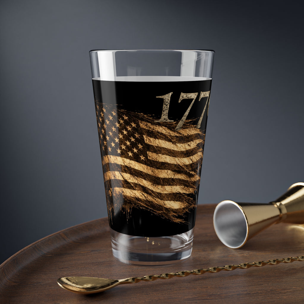 z-#2 Independence Flag 1776 Pint Glass, 16oz Collection